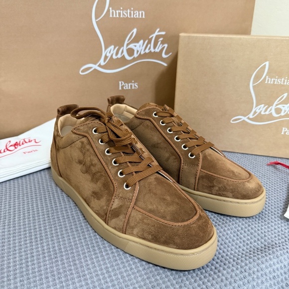 Christian Louboutin 3180608 Men\'s Suede Rantulow Orlato‎ Flat Veau Velours 42.5